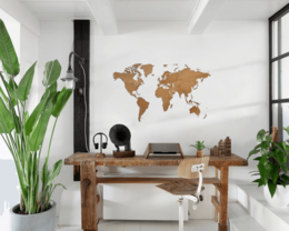 Mappa del mondo in legno - Fai da te - HDF