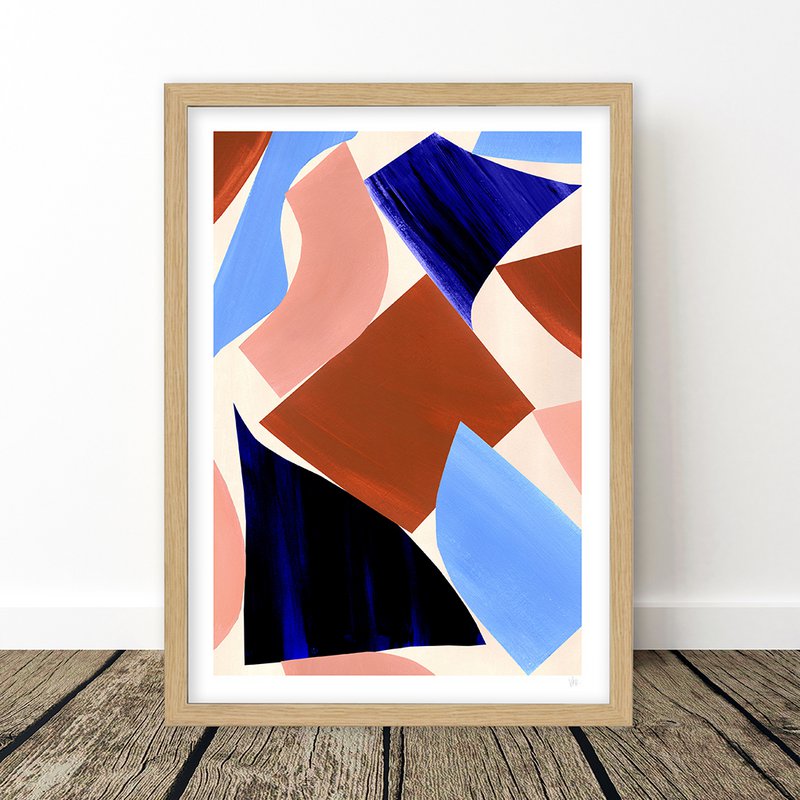 Geometryczne abstrakcyjne kształty Art Print
