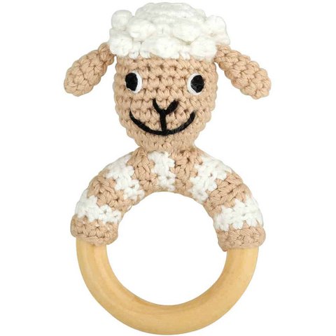 Gehaakt knuffelschaap DOLLY in wit