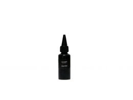 Black glass bottle diffuser refill, minimalist design, cloud nine scent, aromatic home fragrance product.