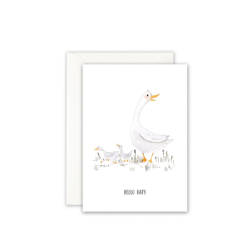 Wenskaart · Hallo schatje | gans