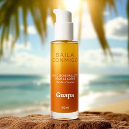 Aceite corporal seco brillante - GUAPA - Caramelo de vainilla