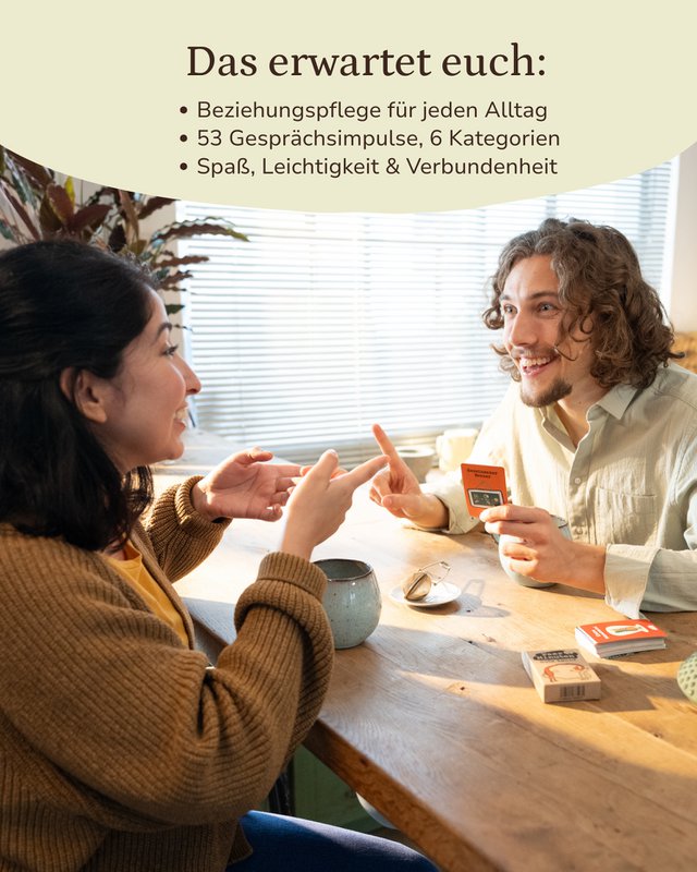 Paar minuten in een goed humeur – Gesprekskaartenset voor koppels