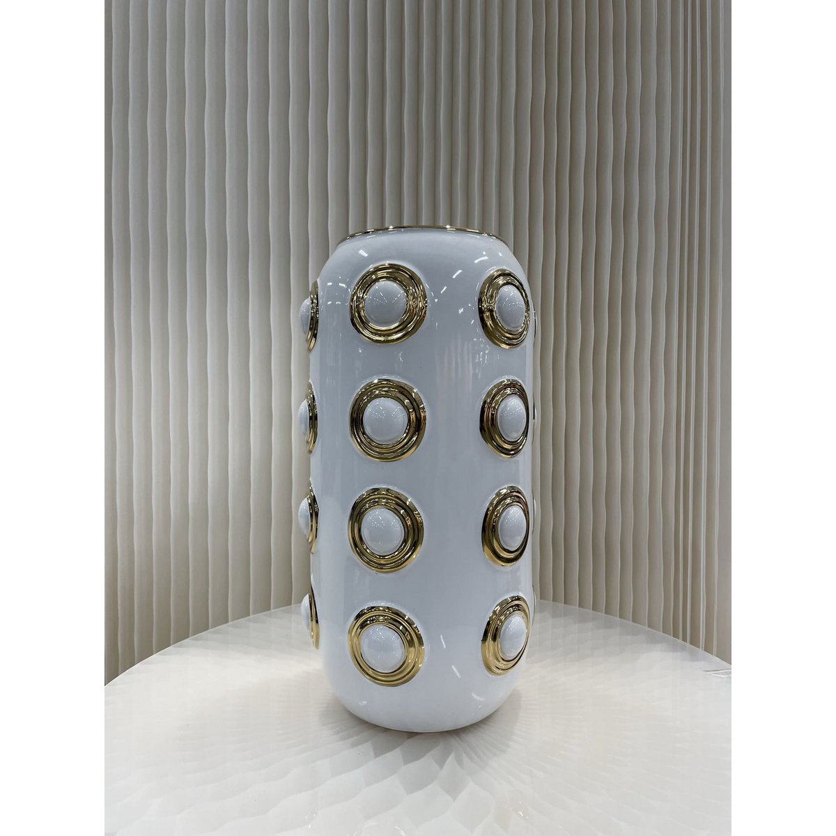 Vase doré à 4 cercles (CV11617-14WIT)