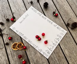 Verlanglijstpapier | Din A4 | 25 vellen, ongevoerd | "Verlanglijst & winterhuisjes" | Kerstpost