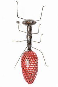 Zimba-Arts METAL MESH LARGE RED ANT
