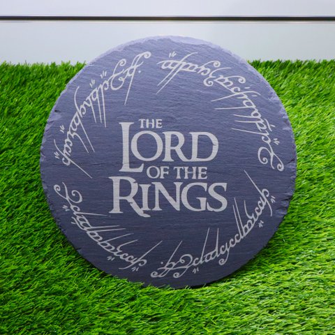 Premium Lord of the Rings Logo Slate Serving Board, Kitchen Decor, Lotr Tolkien Housewarming