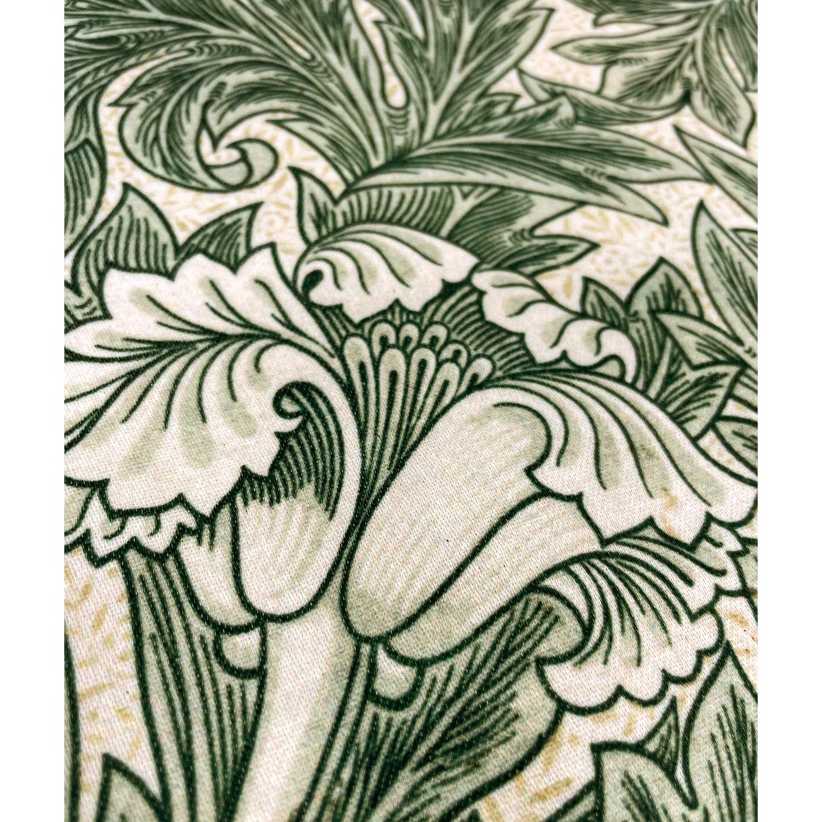 Vintage William Morris Green Tulip Throw Pillow Cover | WIM012