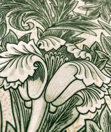 Vintage William Morris Green Tulip Pudebetræk | WIM012