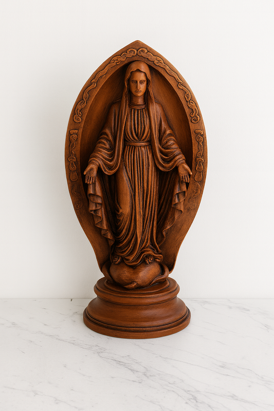 Figure Décorative Vierge Marie – Art Sacré Peint à la Main