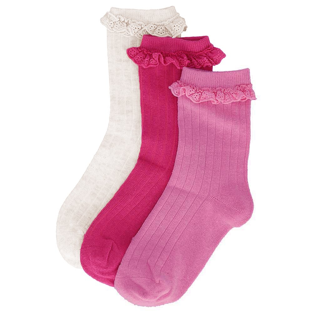 iN ControL 3pack de chaussettes RIB avec volant