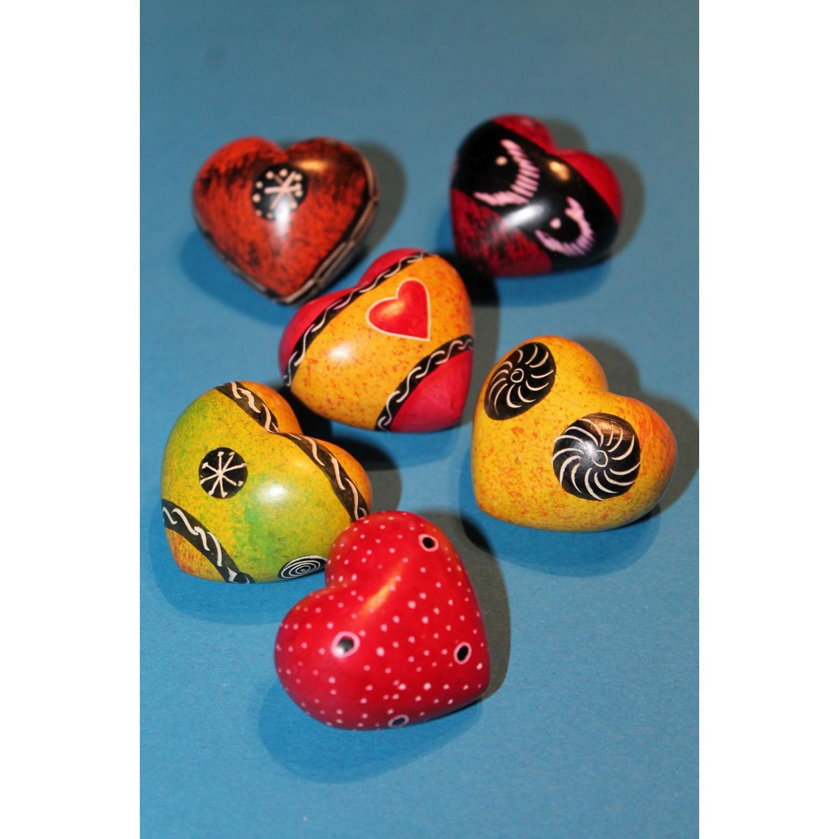 053 Mini Herz Muster - Speckstein