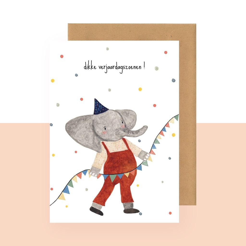 Carte postale - gros bisous d'anniversaire