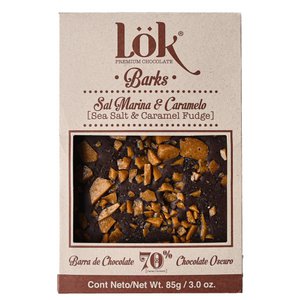 Dunkle Schokoladenbar mit Karamell und Meersalz | 70% Kakao | 85G