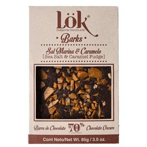 Dunkle Schokoladenbar mit Karamell und Meersalz | 70% Kakao | 85G