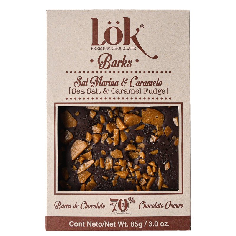 Dark Chocolate Bar with Caramel and Sea Salt | 70% Cacao | 85g