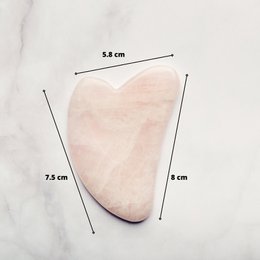 ThermoConfort Eye Mask og Rose Quartz Gua Sha Kit – Termoterapi – Essential Beauty Accessories – Natural Stone – Lifting Tool