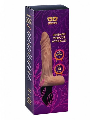 ARGUS - Biegbarer Vibrator mit Kugeln - farbenfrohe Box - 24 cm - bei 001074