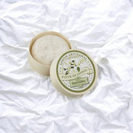 Jasminsæbe i trææske 100g