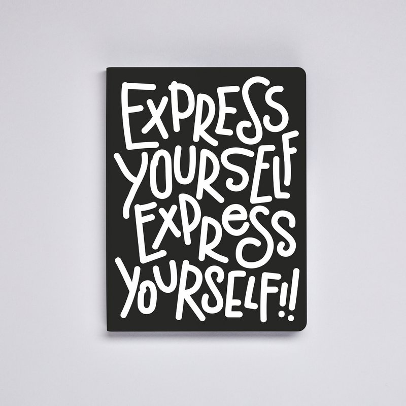 Exprimez-vous - Graphique L | Carnet A5+ | Journal pointillé | Points de 3,5 mm | 256 pages numérotées | Papier Premium 120g | cuir recyclé | produit de manière durable en Allemagne