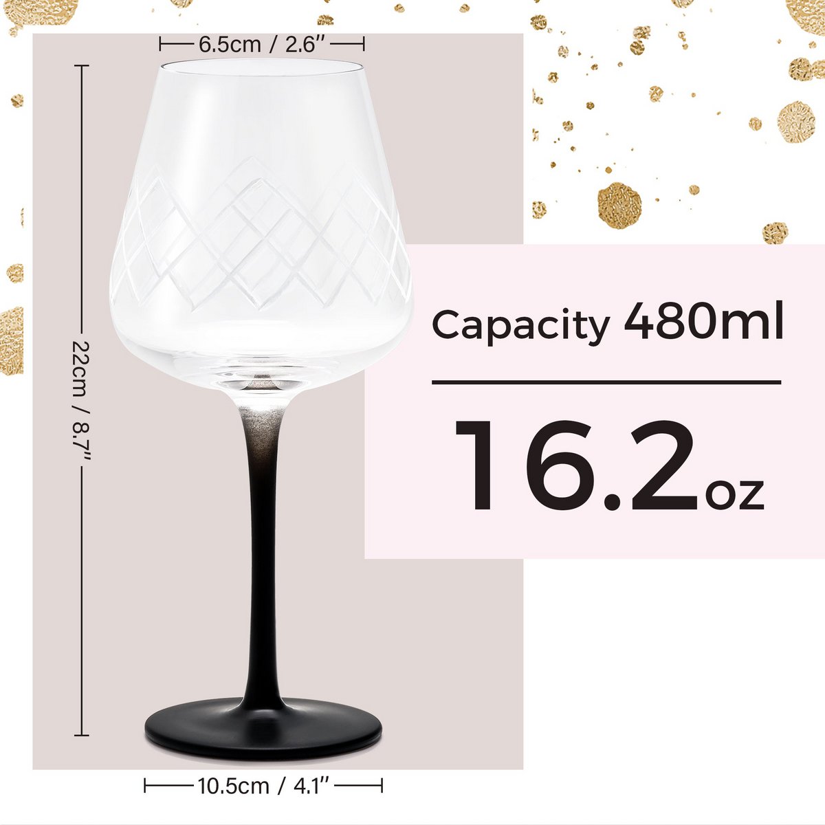 Klielki z czerwonego wina Crystaluna 4er Set 480 ml