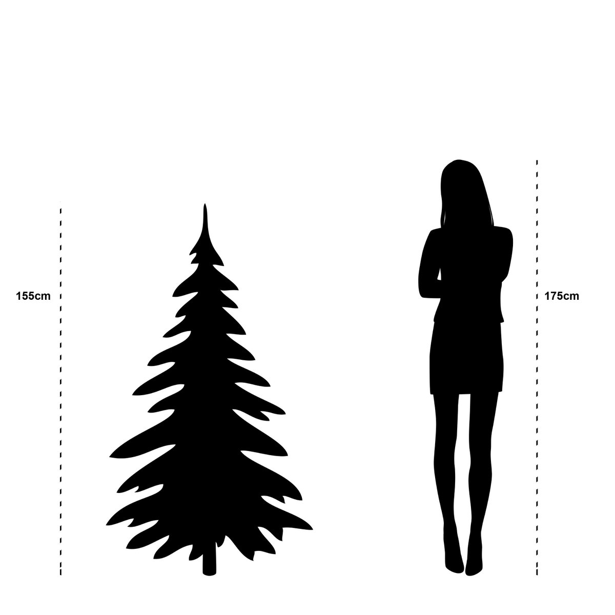 Tulsa albero di Natale verde TIPS 511 - h155xp94cm
