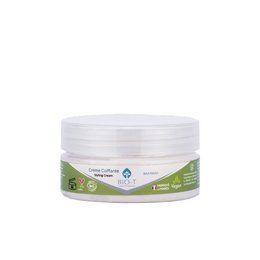 Styling cream in a 75ml jar, made with organic ingredients for hair. Contains natural oils and extracts to nourish and style hair.