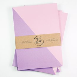 UWAGA BLOK PIGONAL Róż/fioletowy wykonany z papieru z recyklingu