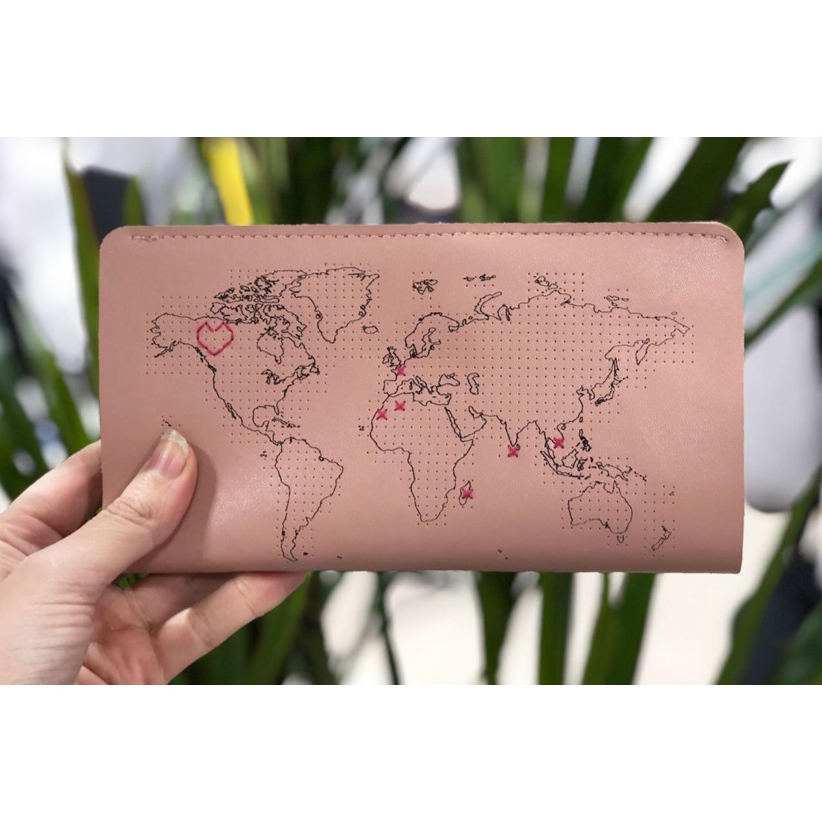 Stitch Travel Wallet - Roze