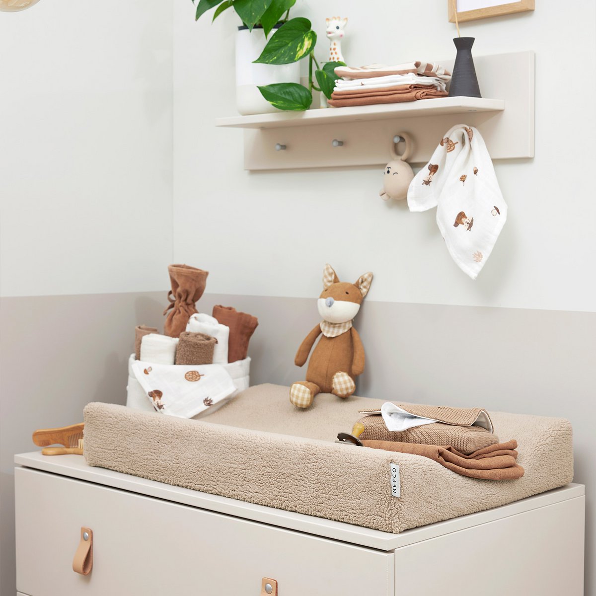 Aankleedkussenhoes Teddy Sand