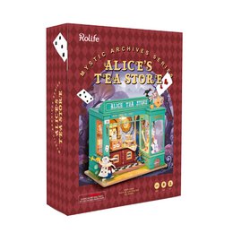RoboTime, DIY Huisje, Alice's Tea Store avec éclairage LED, DG156, 20X14X22CM