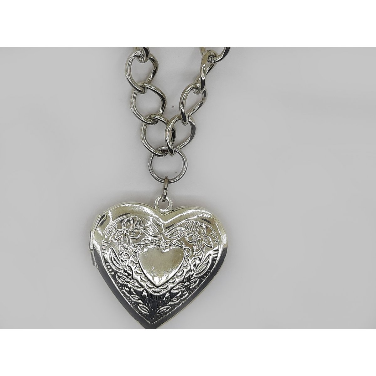 #112 Vintage medaillon parel ketting met labradoriet edelsteen