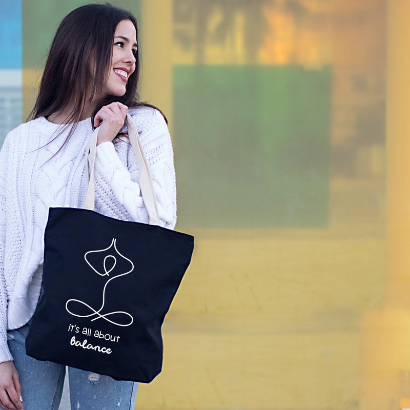 Totebags. Bolso grande modelo "Det handler om balance"