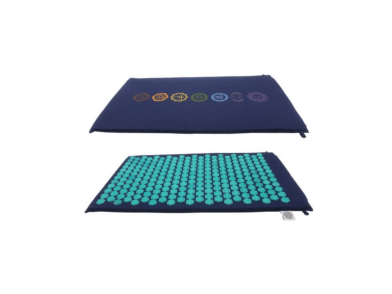 Acupressuur/ Shakti Mat Navy Met Licht Navy Spike (7 Chakra