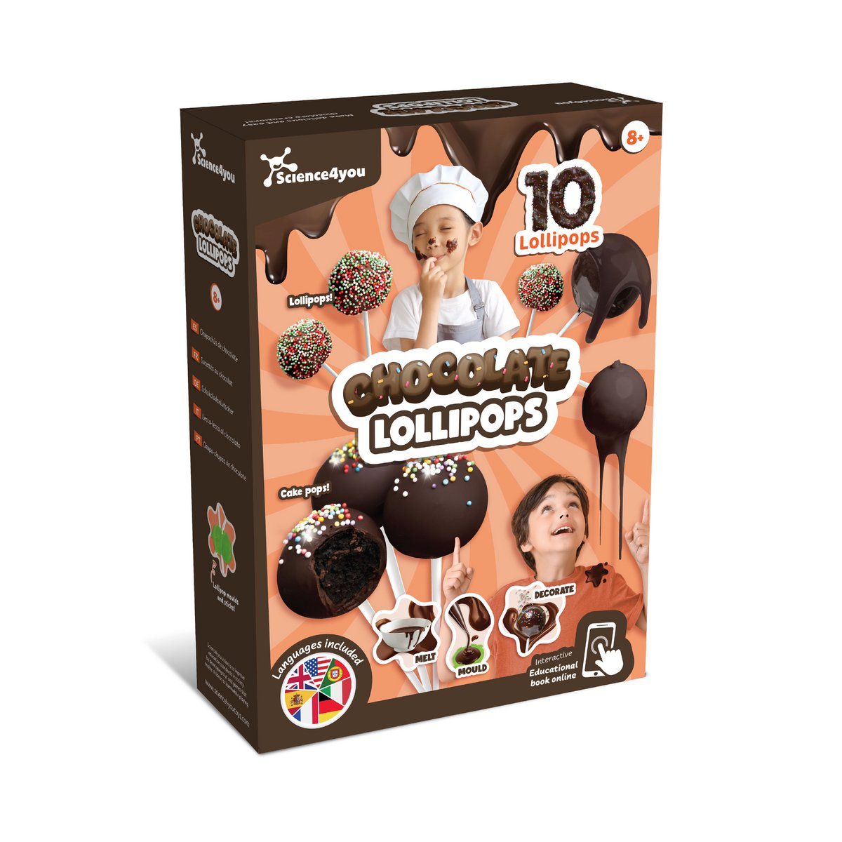 Zestaw czekolady Lollipops - zabawka edukacyjna dla dzieci (7 języków)