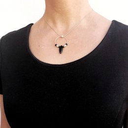 Sterling zilveren en kristallen choker "Venetië".