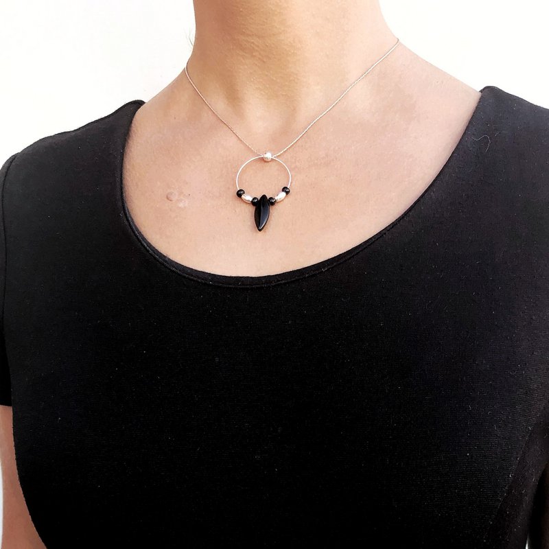 Sterling zilveren en kristallen choker "Venetië".