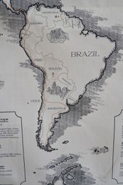 Cotton world map for children "Civilisational achievements"