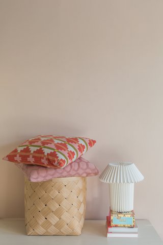 Alf Pillow-Cover Red, Soft Jacquard Knitted Cotton
