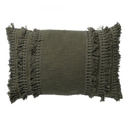 Dutch Decor FARA - Cushion cotton 40x60 cm Chive - green