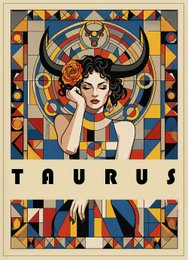 Stjernetegn Print - Bauhaus Style