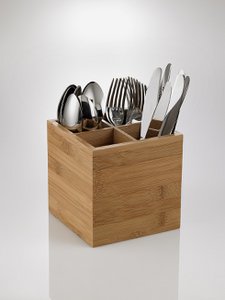 CUTLERY HOLDER 15 X 15 X 15 CM BAMBOO