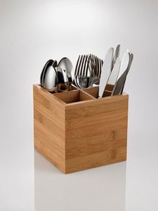 CUTLERY HOLDER 15 X 15 X 15 CM BAMBOO