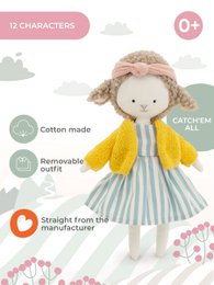 Cotton Plush Toy, Cotti Motti, Zoe the Sheep (30 cm)
