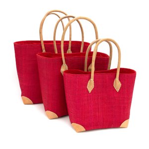 Tamatave Red Handcrafted Basket – Available in 3 sizes