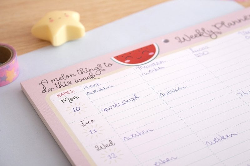 Weekly planner Child A4 Kawaii // Family planner Family planner