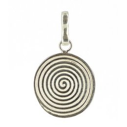 Pendant necklace in 950 silver with a spiral design, suitable for charms.