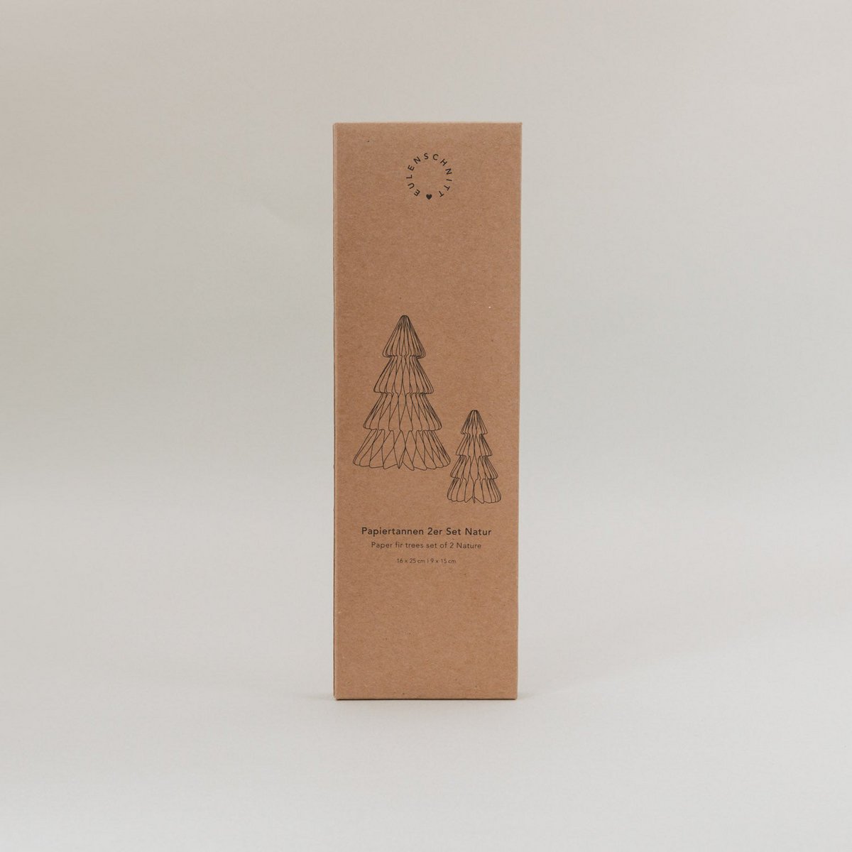 Papiertanne 2er Set nature (ve = 6 sets)