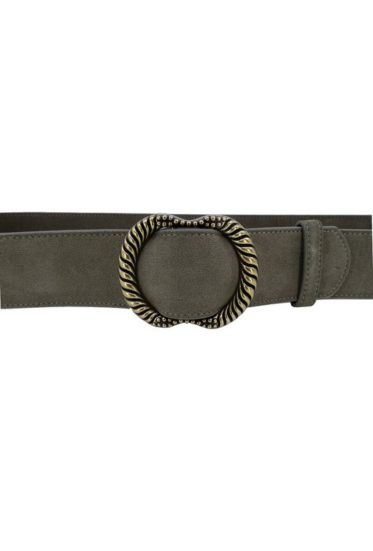 Cinturón mujer de piel serraje con hebilla estilo vintage FD450