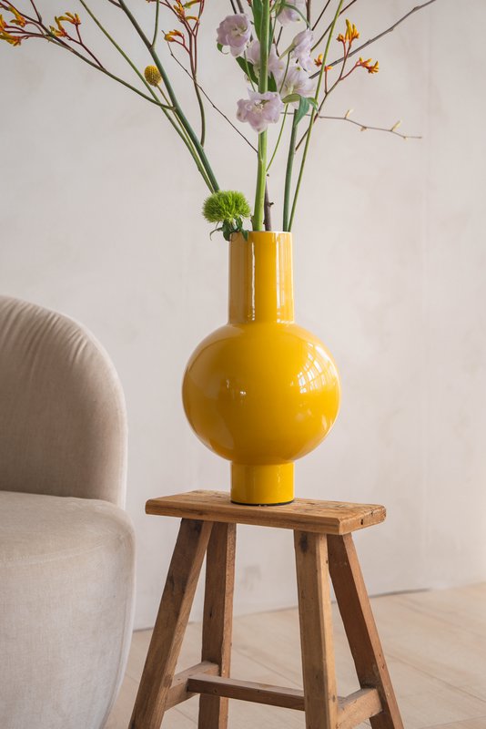 Vase Metal Medium Ocher 24x40cm